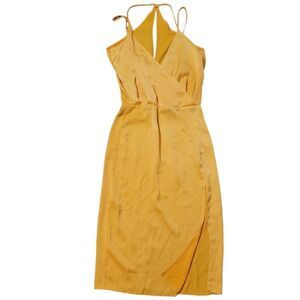 ASOS Faux Wrap Sleeveless Satin Mini Dress Size 4